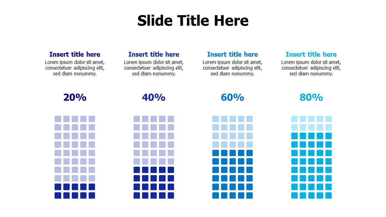 4 colored charts