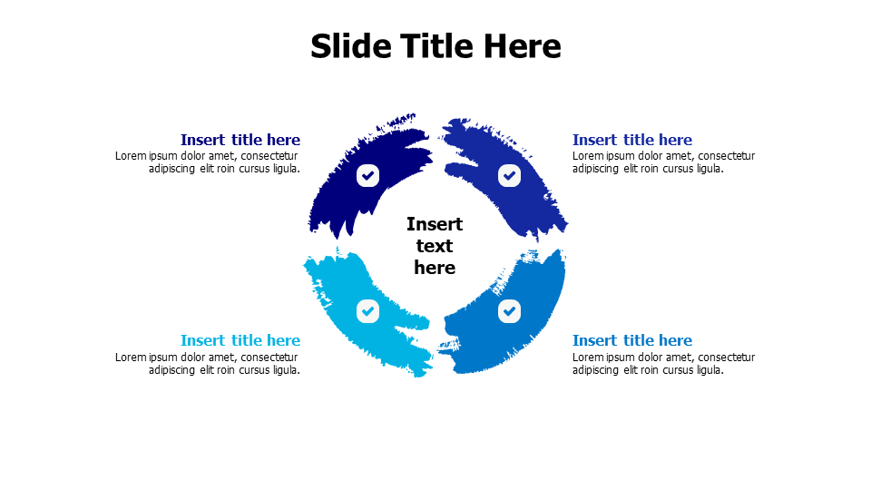 4 steps Scratchy rounded infographic