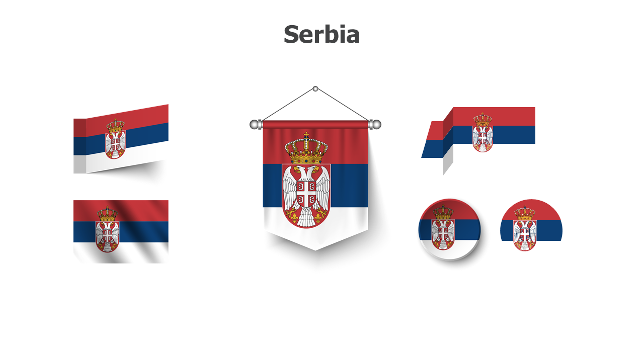 Serbia flags