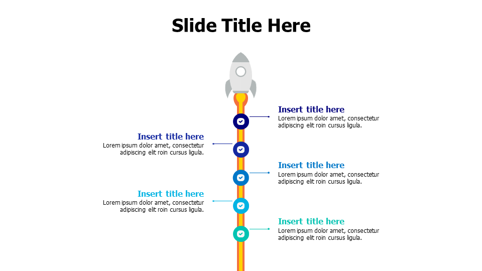 5 points on a fire line from a launching rocket infographic