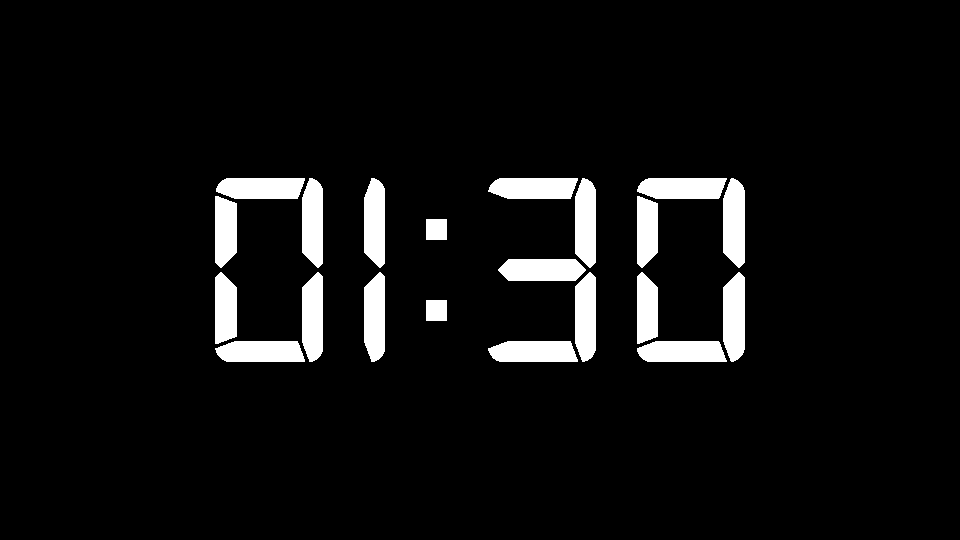 1 Minute and 30 Seconds Timer white