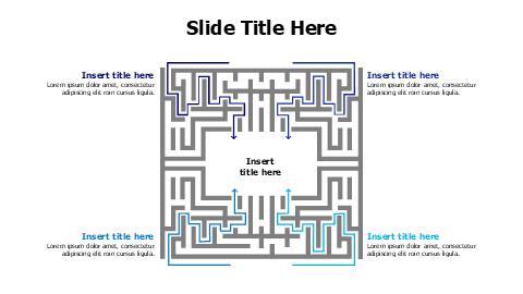 4 points maze infographic