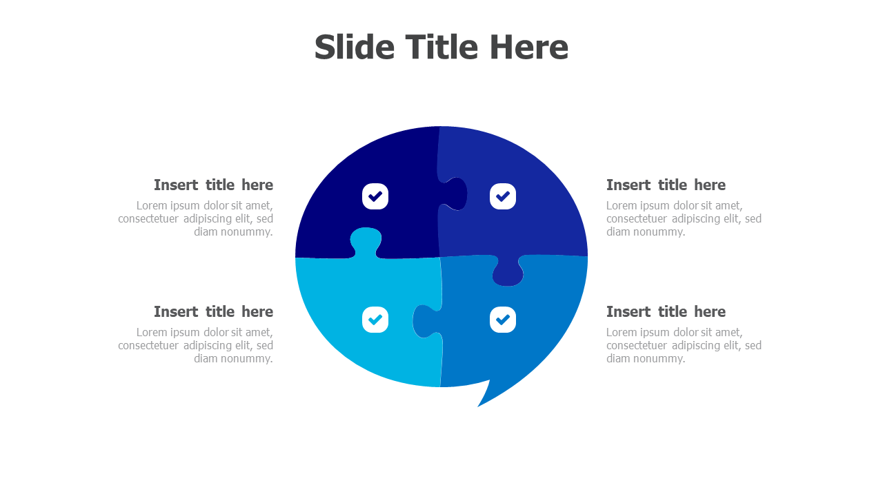 4 pieces speech bubble puzzles 14