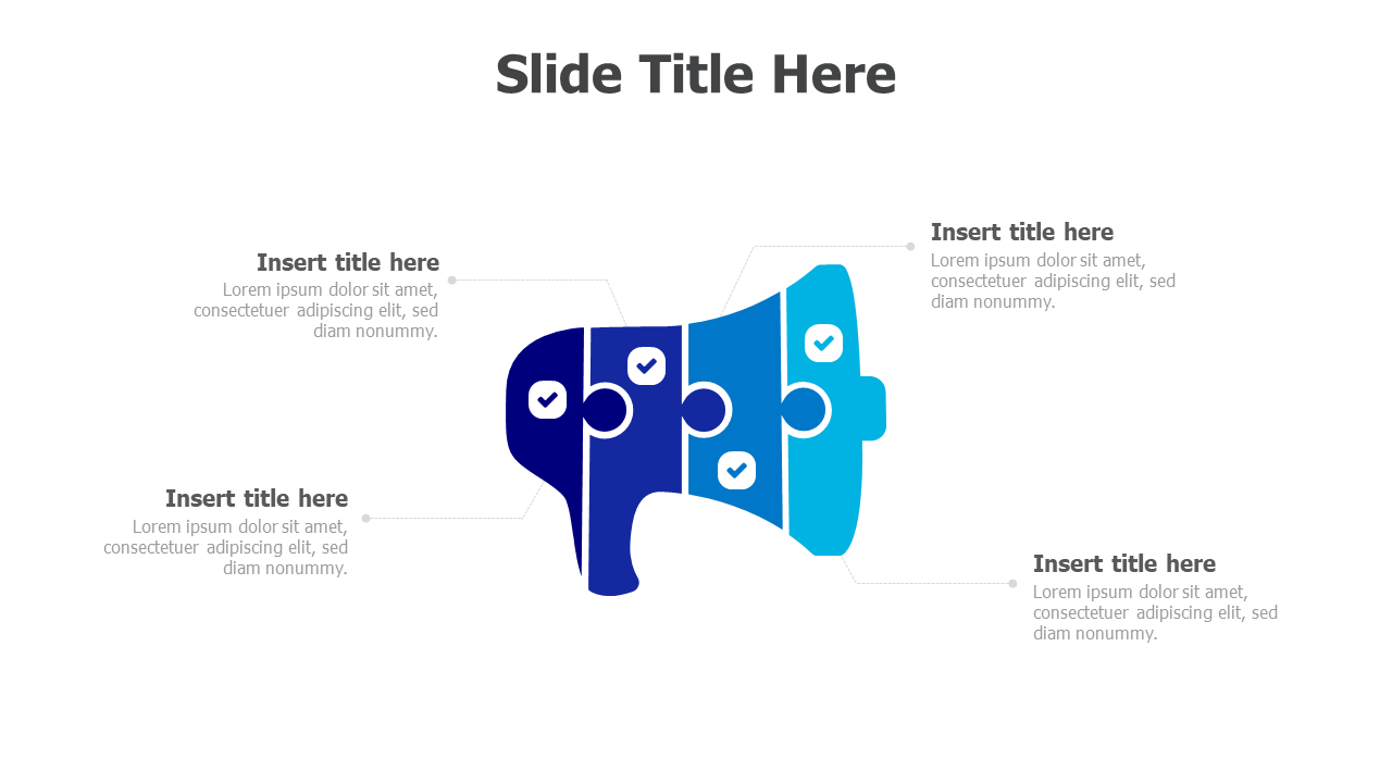 4 pieces megaphone  puzzles 66