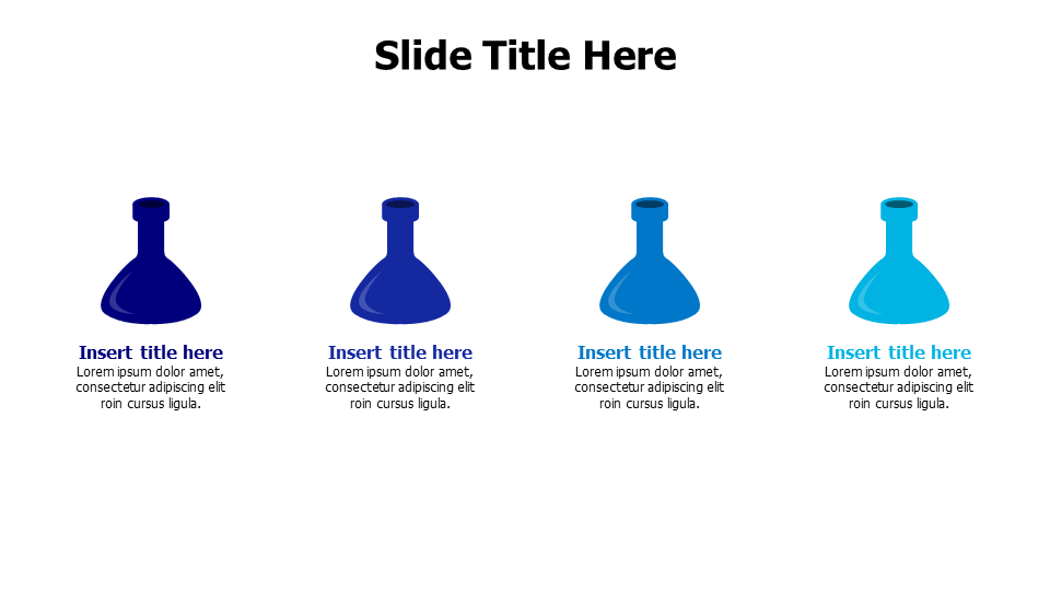 4 colored test tubes infographic