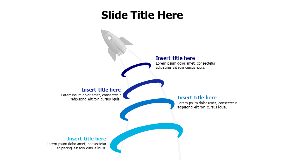 4 colored rings from flying rocket infographic