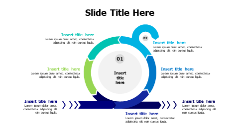 8 points agile rounding arrows infographic