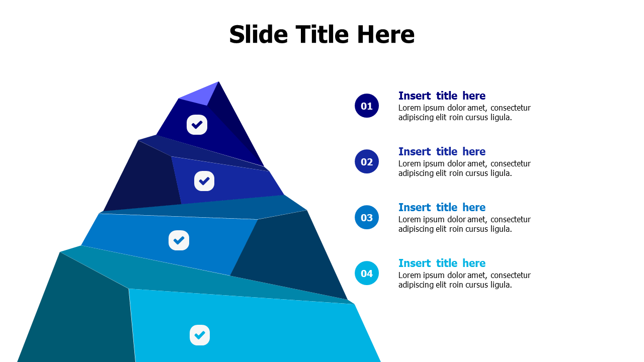 4 points mountain infographic