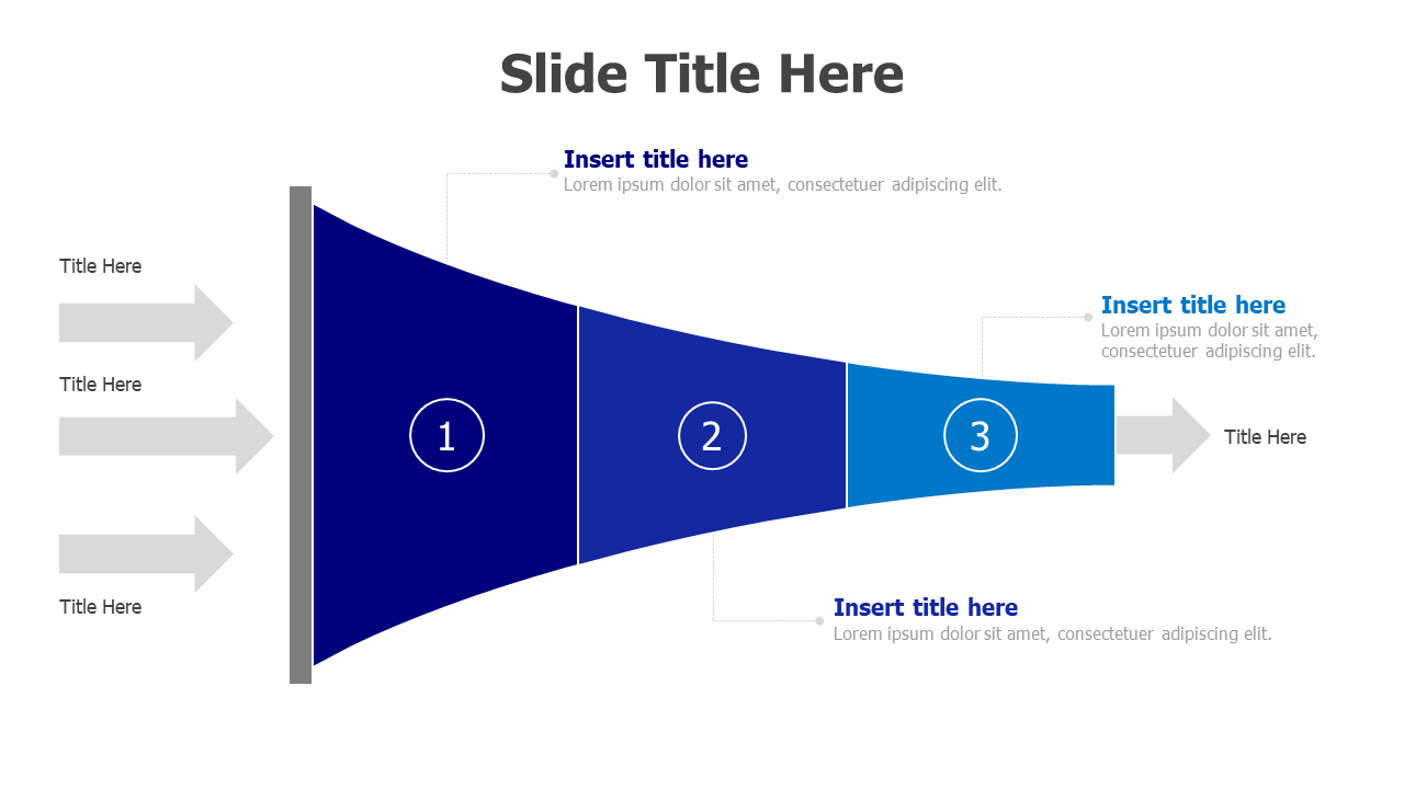 3 levels horizontal funnel 34
