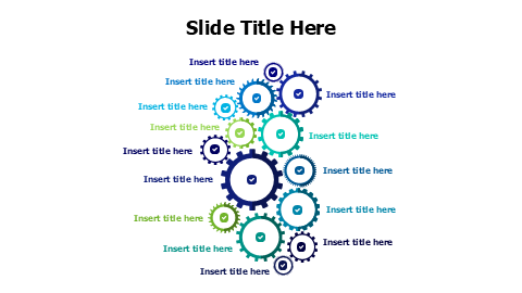 14 colored gears infographic