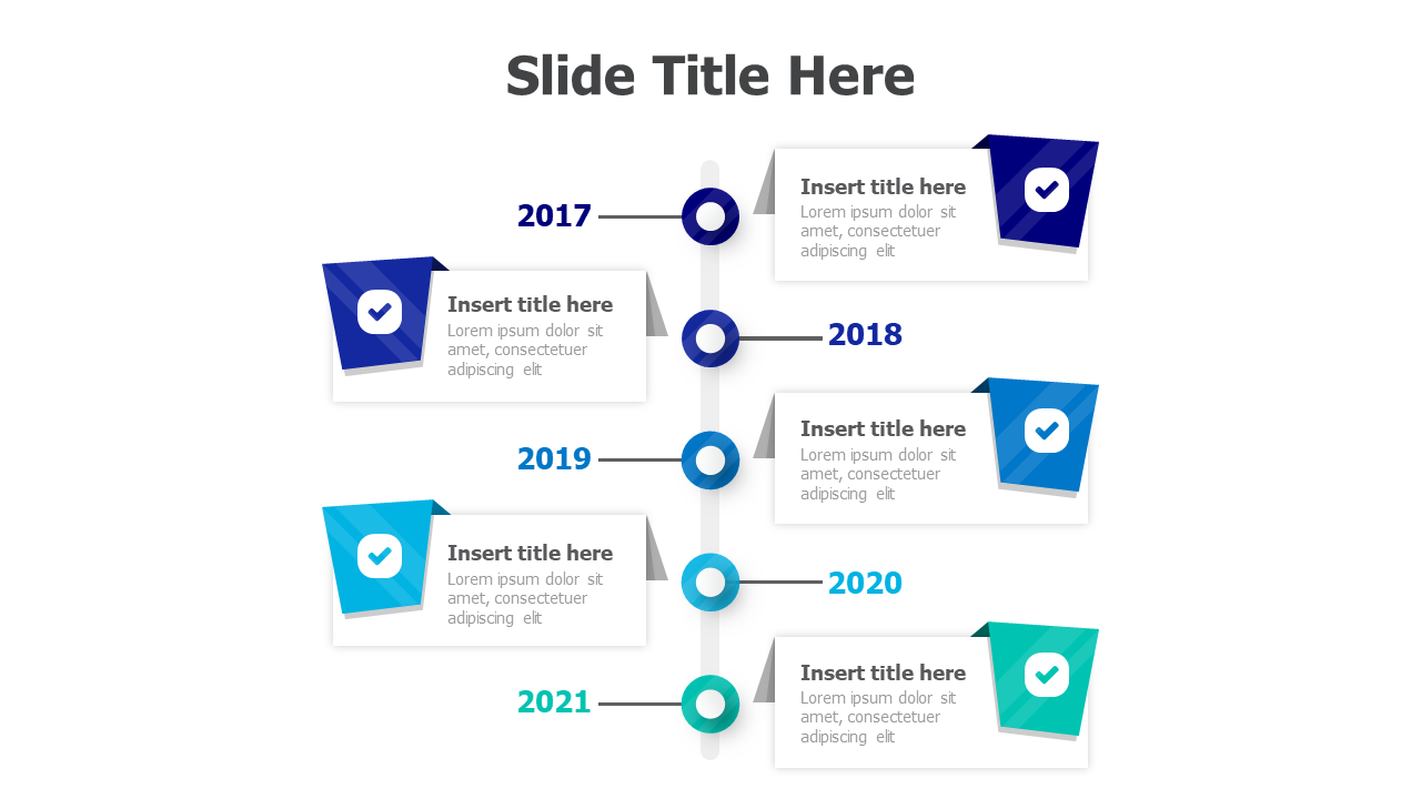 5 points vertical timeline 65