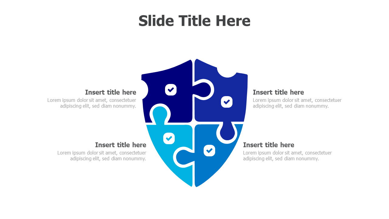 4 pieces shield puzzles 18 