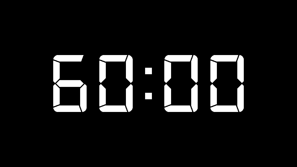 60 Minutes-1 hour Timer white