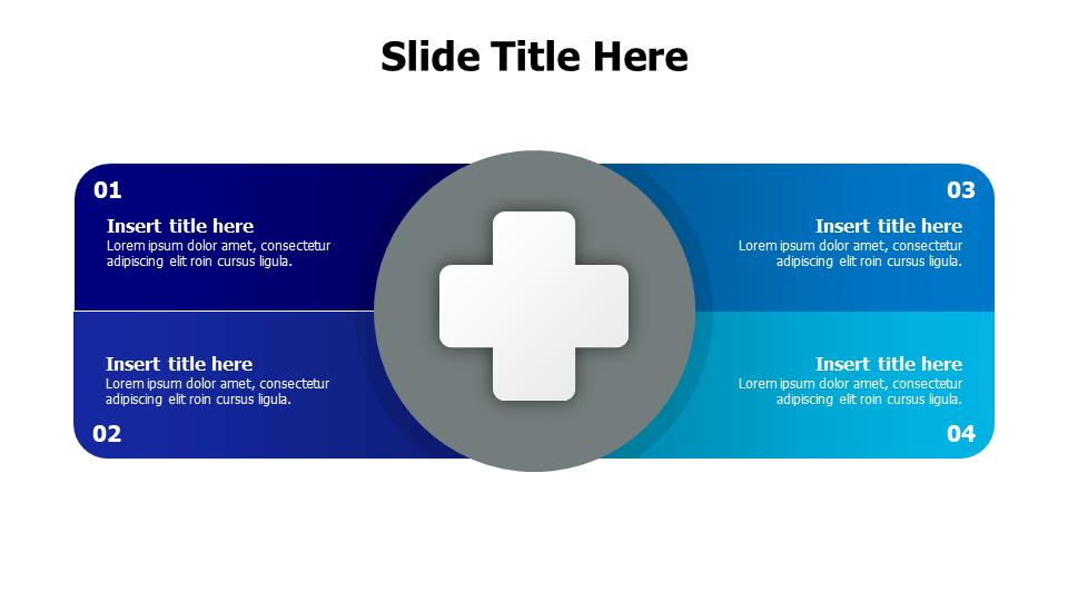 4 colored blocks from health icon infographic