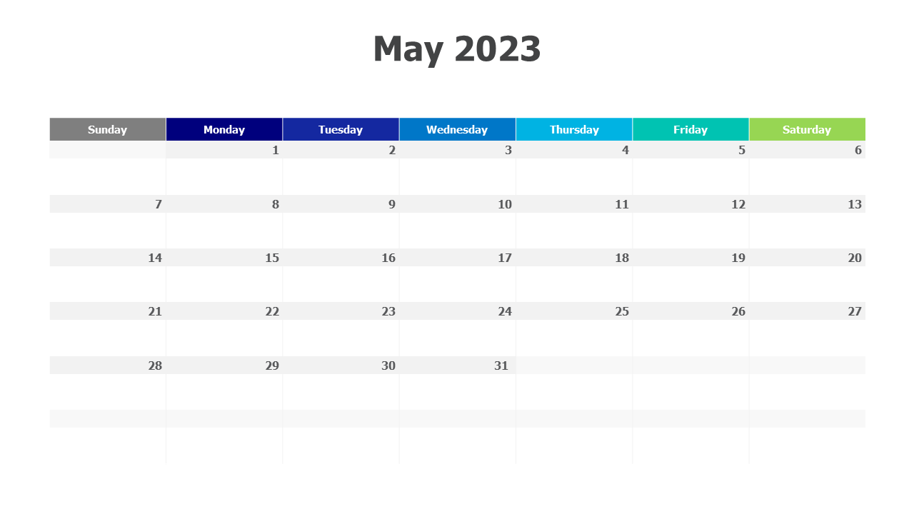 May 2023 calendar