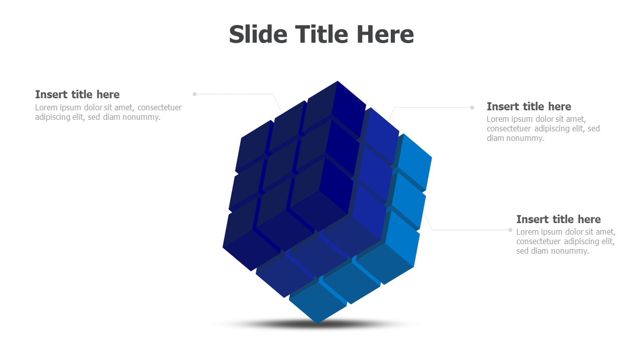 3 points 3D cube
