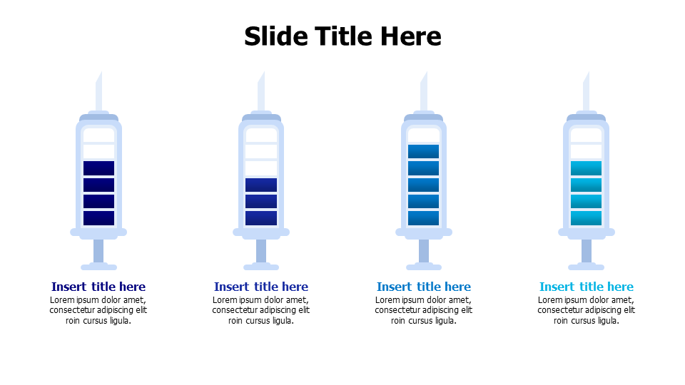 4 injections with editable levels infographic