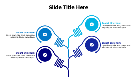 4 points bulb tree infographic