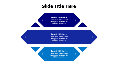 3 colored curved blocks with titles infographic