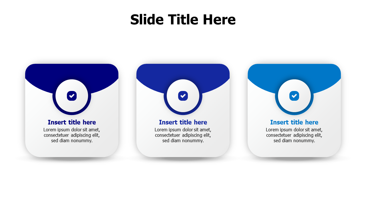 3 boxes with circles and icons infographic