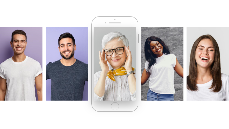 5 Images with iphone mockup