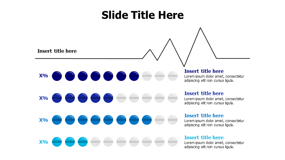 4 pills charts with lifeline title infographic