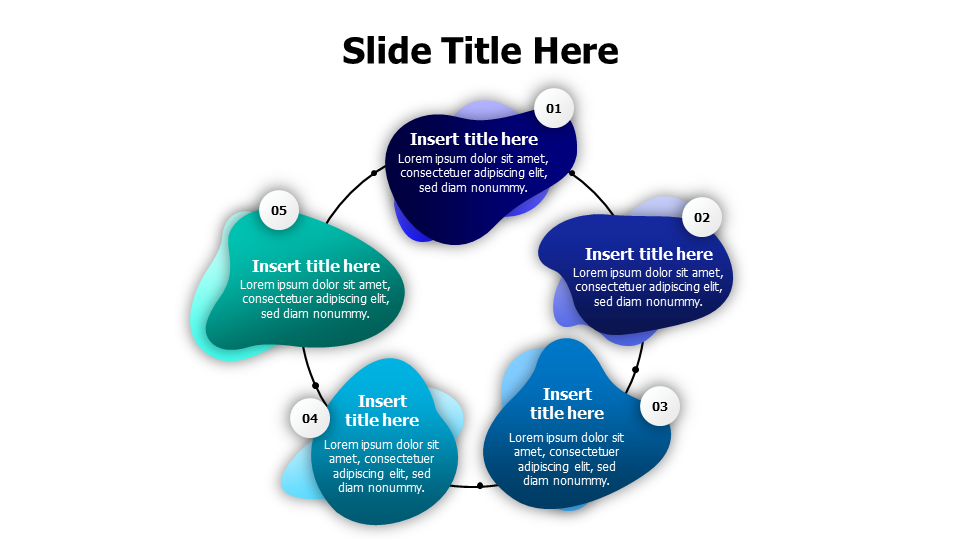 5 rounded shapes infographic