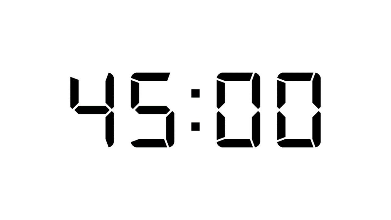 45 Minutes Timer
