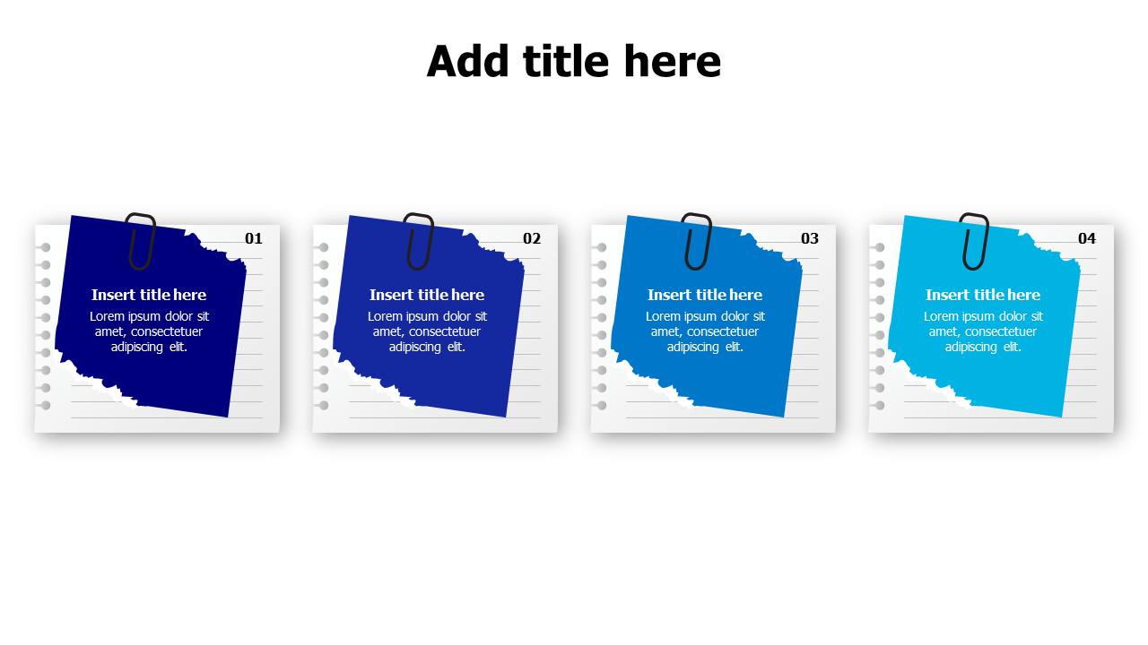 4 square sticky notes colored