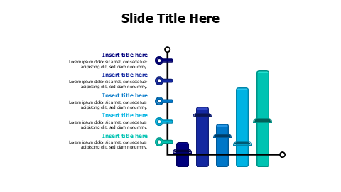 5 colored doodle editable column chart infographic