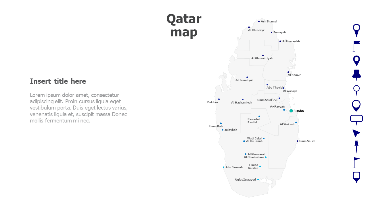 Qatar map with names 171