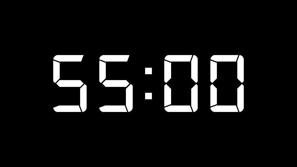 55 Minutes Timer white