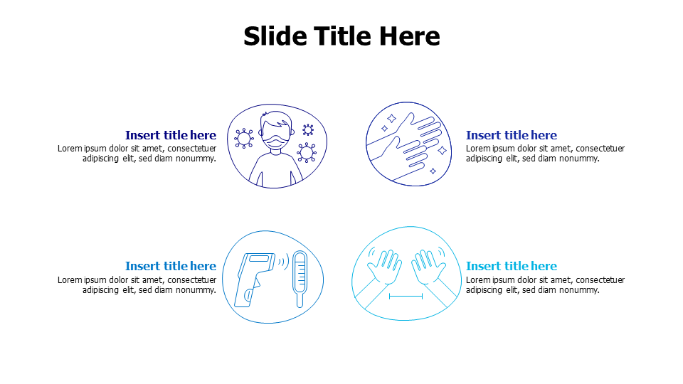 4 steps covid-19 related infographic