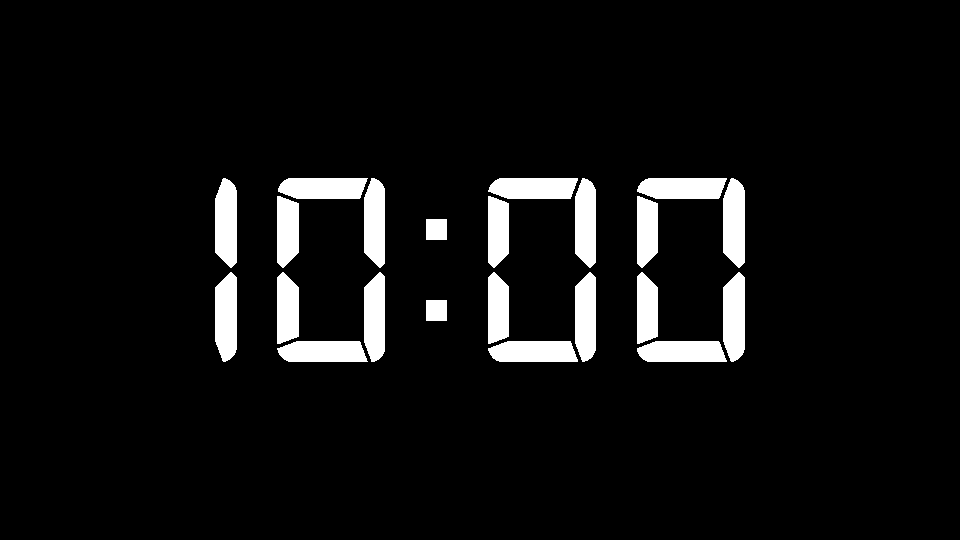 10 Minutes Timer white