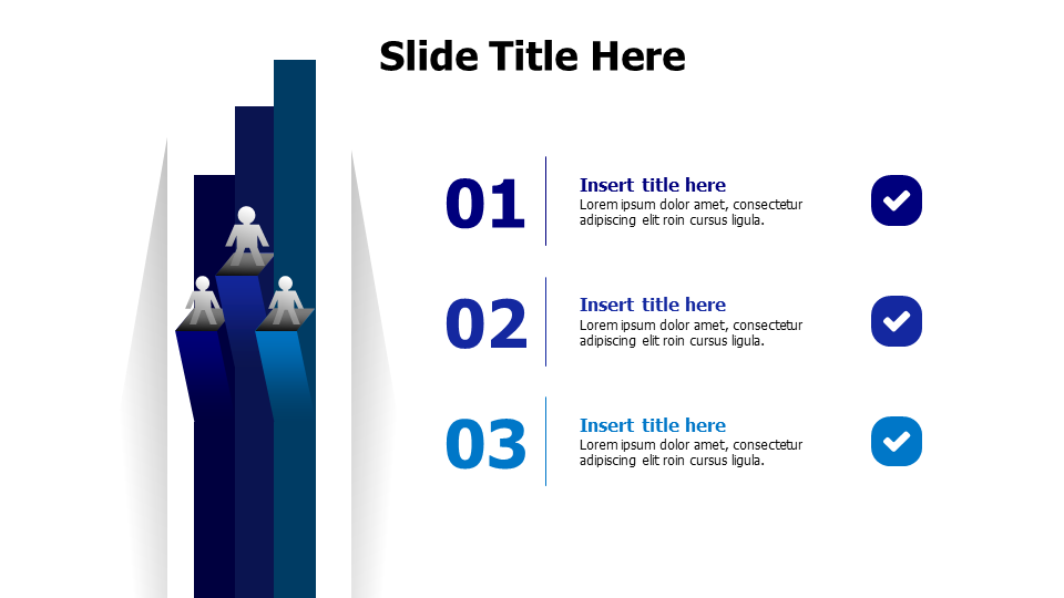 3 levels with figures infographic