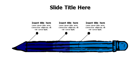 3 points doodle divided bencil infographic