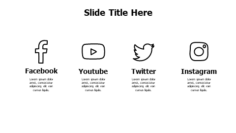 4 doodle social media logos infographic