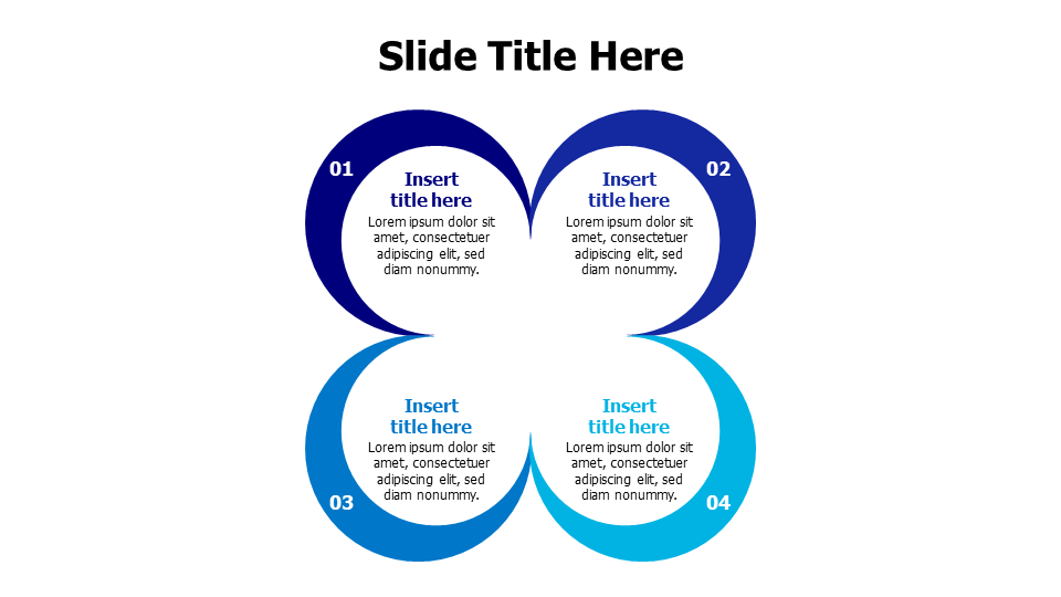 4 circles making a flower infographic