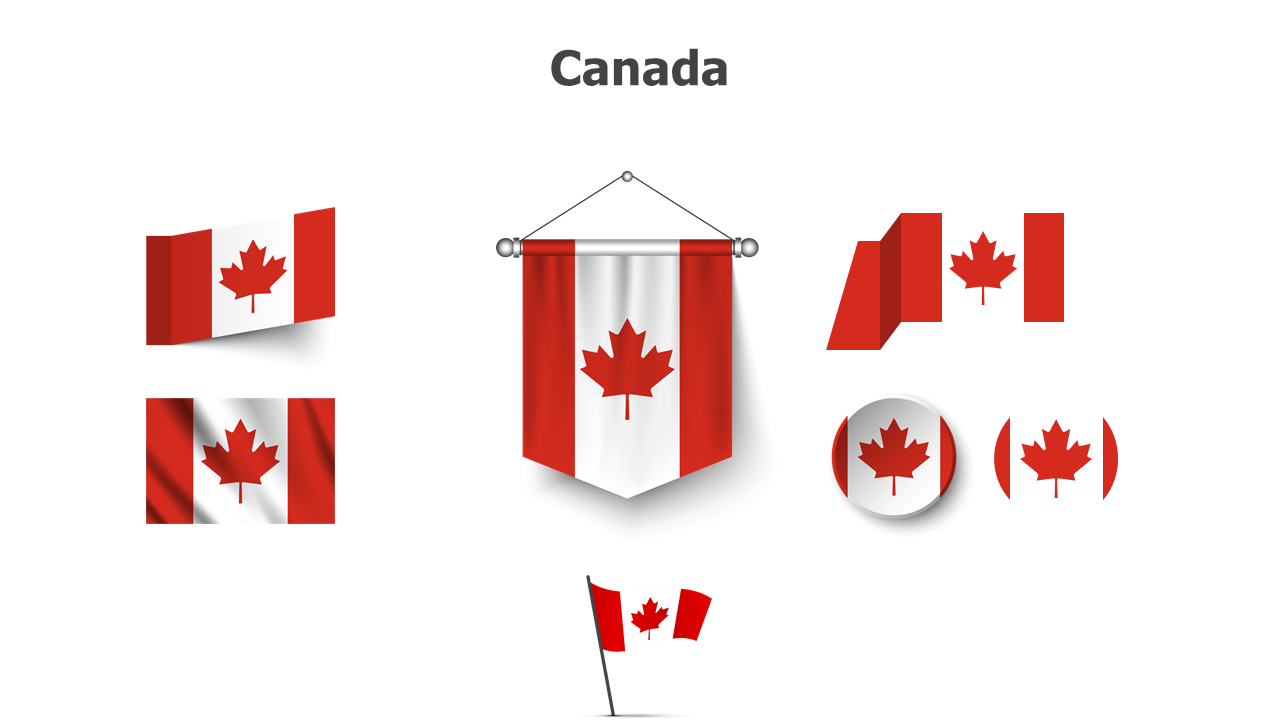 Canada flags