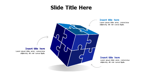 3 points rubik cube puzzle infographic