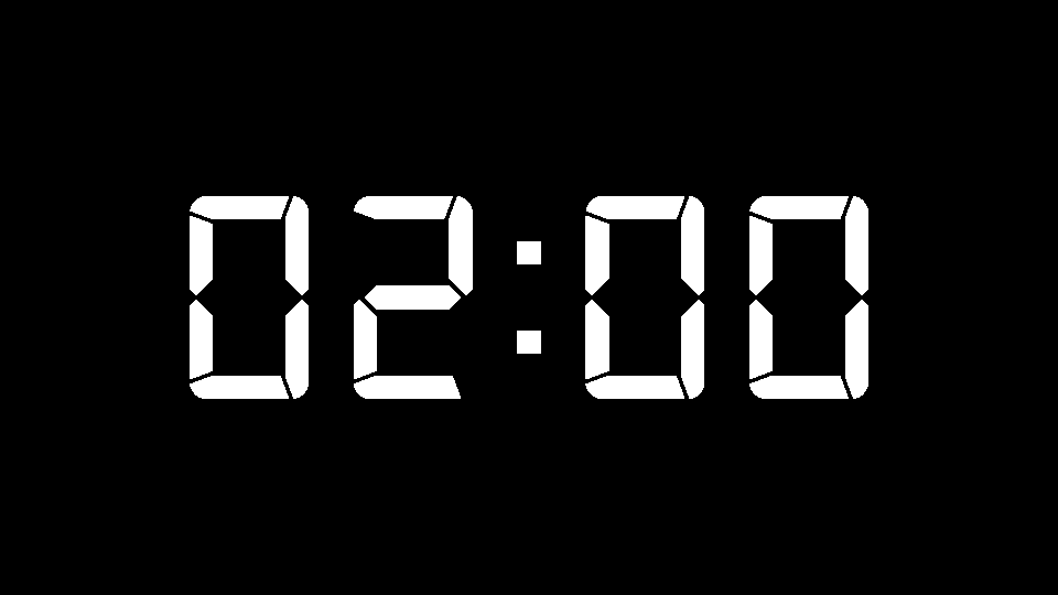 2 Minutes Timer white