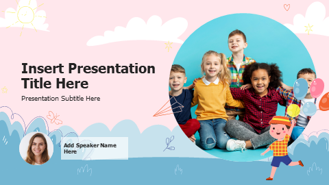 Fun kiddish balloons cloud cover theme