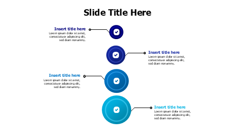 4 colored circles with icons and lines infographic