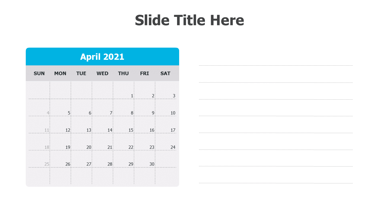 April 2021 with notes