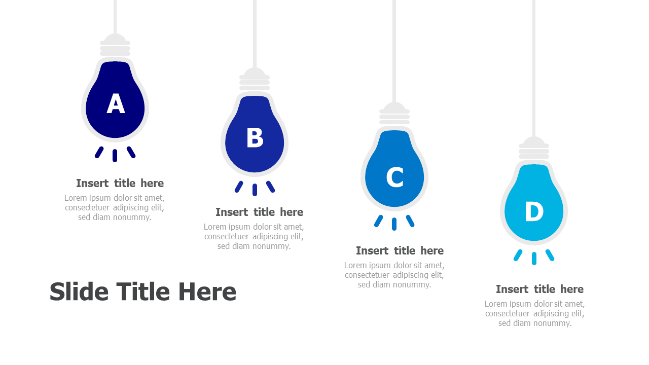 4 points bulb infographic 7