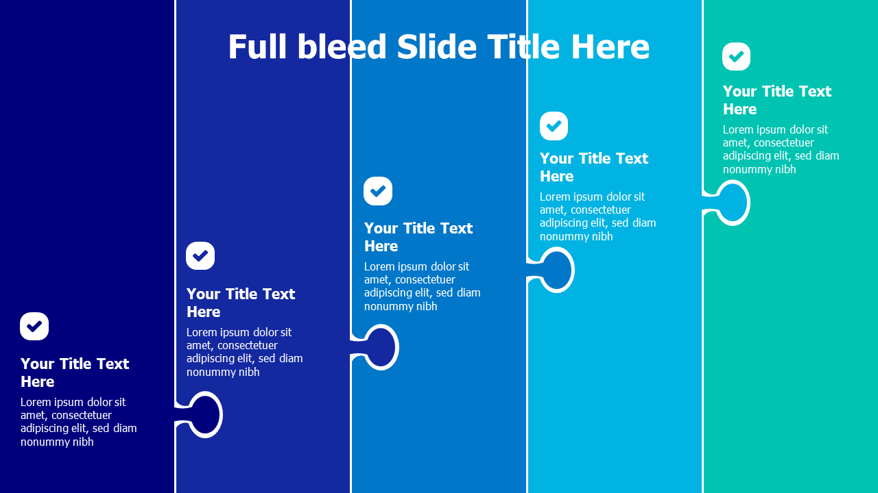5 pieces full bleed puzzles