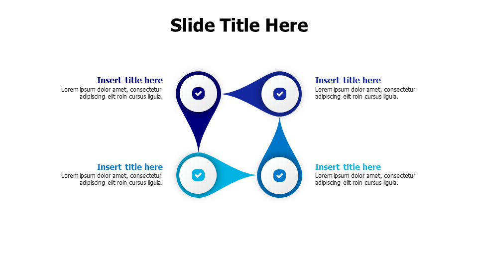 4 points location pin infographic