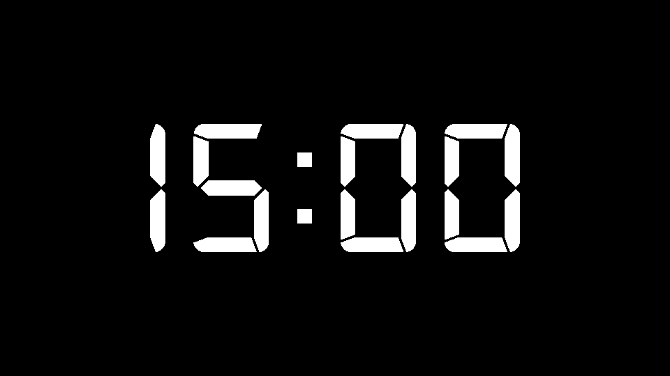 15 Minutes Timer white