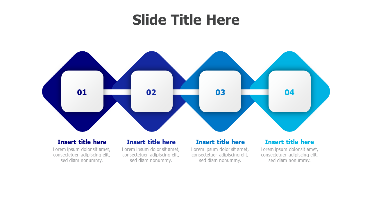4 points linear infographic