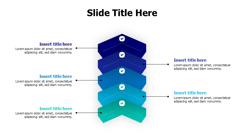 5 3d growth arrows template